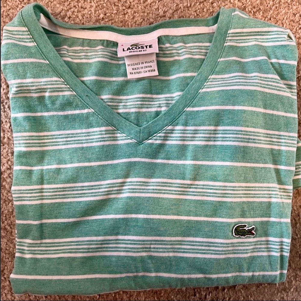 MEN'S LACOSTE (3 Shirt Bundle). V-neck, Regular Fit SZ 9 (3XL) Awesome Shirts!!.